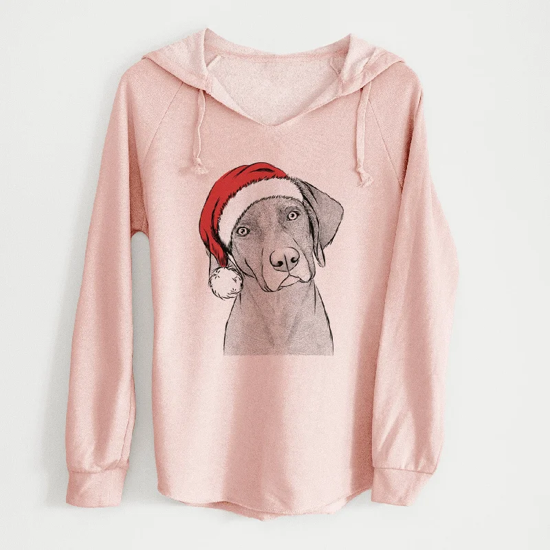 Santa Willow the Weizsla - Cali Wave Hooded Sweatshirt Hoodie with Lace Feminine Delicate