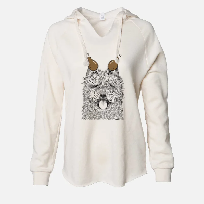 Thanksgiving Alfie the Norwich Terrier - Cali Wave Hooded Sweatshirt Hoodie with Earth Tones Natural Calm