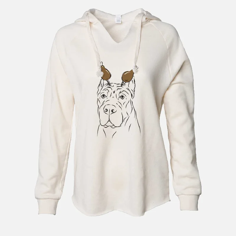 Thanksgiving Bearson the Cane Corso - Cali Wave Hooded Sweatshirt Hoodie with Pattern Geometric Abstract