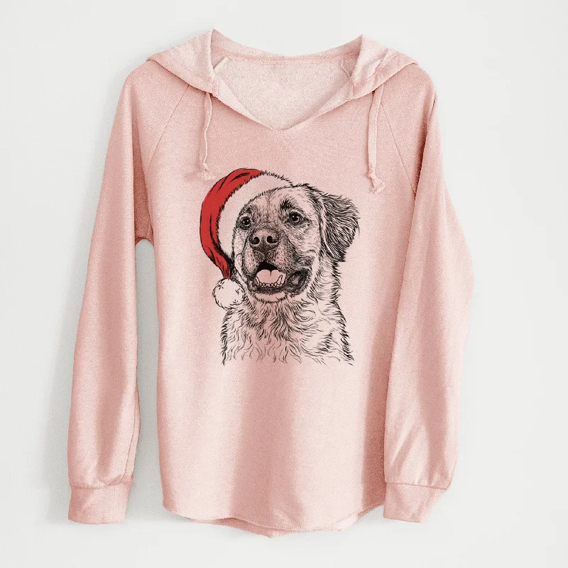 Santa Finn the Mixed Breed - Cali Wave Hooded Sweatshirt Zip Hoodie Drawstring Kangaroo Pocket