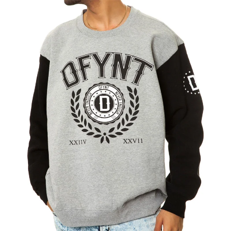 Defyant Crest Crewneck Adult Sweatshirts (Brand New) Hoodie with Mock Neck Collared Structured