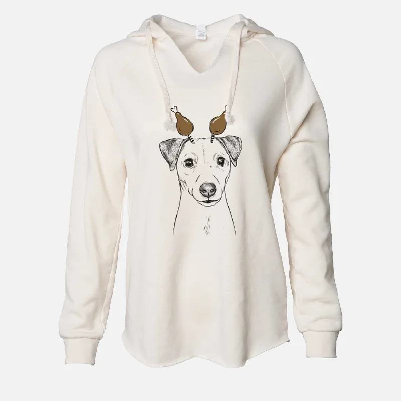 Thanksgiving Ally the Jack Russell Terrier - Cali Wave Hooded Sweatshirt Hoodie with Neon Bright Vibrant