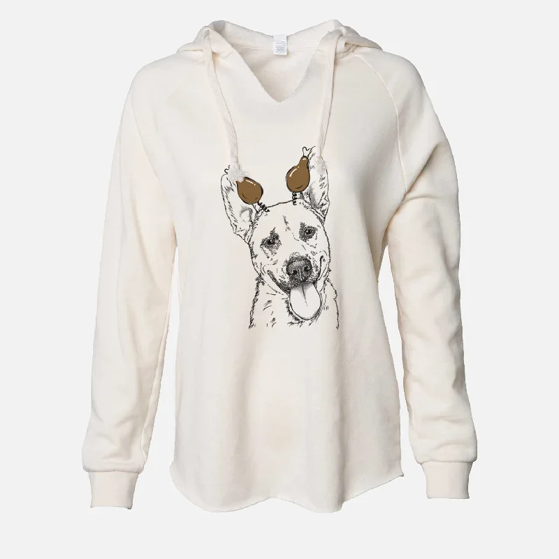 Thanksgiving Charlie the Mixed Breed - Cali Wave Hooded Sweatshirt Hoodie with Longline Fit Extended Stylish