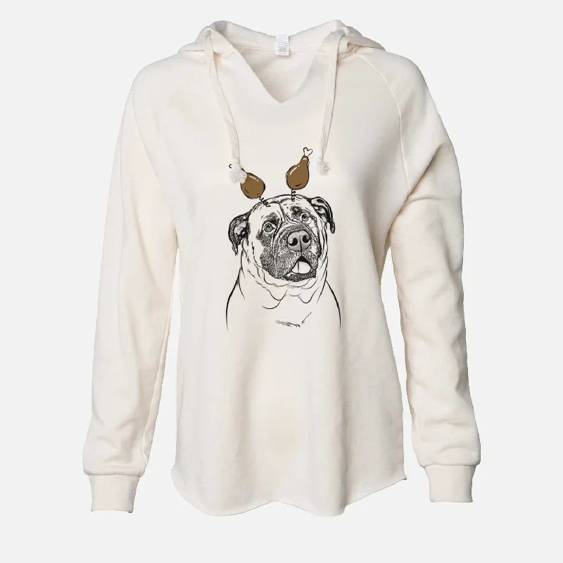 Thanksgiving Big P the English Mastiff - Cali Wave Hooded Sweatshirt Hoodie with Oversized Fit Loose Comfortable