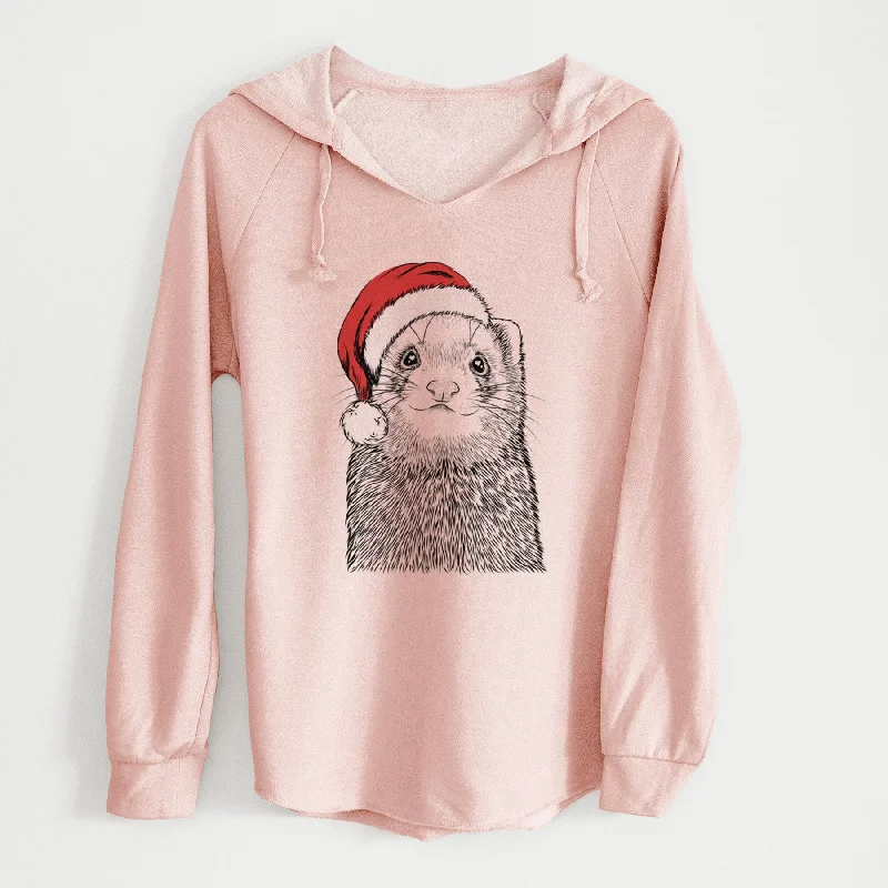 Santa Fig the Ferret - Cali Wave Hooded Sweatshirt Oversized Hoodie Comfort Casual