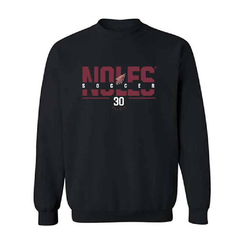 FSU - NCAA Women's Soccer : Ashlyn Puerta - Classic Fashion Shersey Crewneck Sweatshirt Hoodie with Hidden Zipper Minimalist Clean