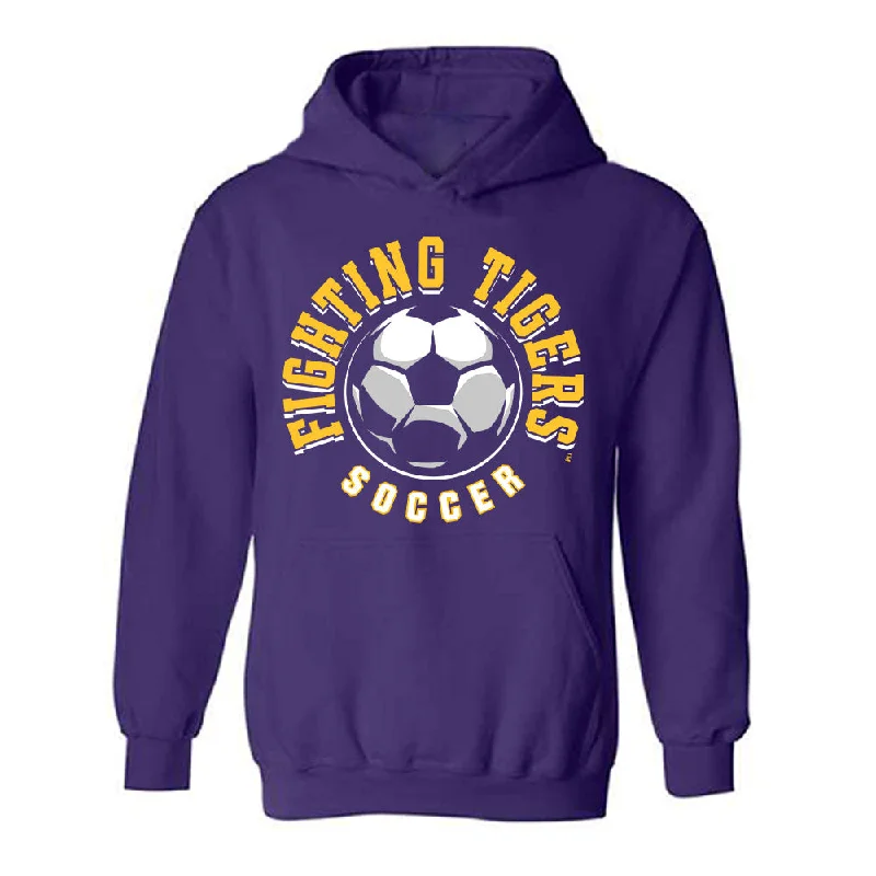 LSU - NCAA Women's Soccer : Ava Amsden - Sports Shersey Hooded Sweatshirt Hoodie with Print Artistic Unique