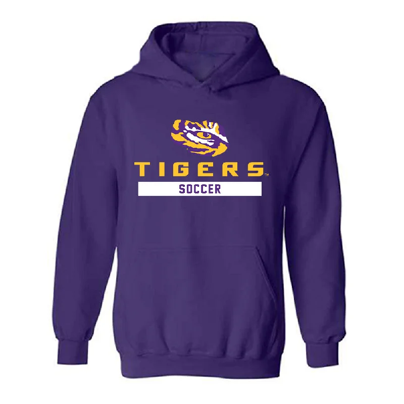 LSU - NCAA Women's Soccer : Jazmin Ferguson - Classic Shersey Hooded Sweatshirt Hoodie with Mock Neck Collared Structured