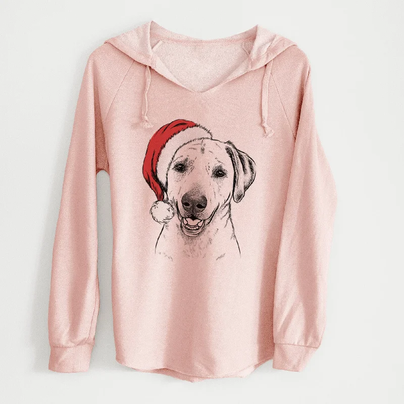 Santa Rusty the Labrador Retriever - Cali Wave Hooded Sweatshirt Hoodie with Sequins Glamorous Eye-catching