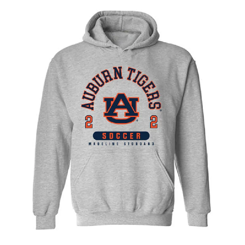 Auburn - NCAA Women's Soccer : Madeline Stoddard - Classic Fashion Shersey Hooded Sweatshirt Hoodie with Half-Zip Sporty Casual