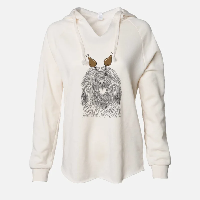 Thanksgiving Bundy the Briard - Cali Wave Hooded Sweatshirt Hoodie with Zipper Placket Modern Functional Thanksgiving Bundy the Briard - Cali Wave Hooded Sweatshirt Hoodie with Zipper Placket Modern Functional
