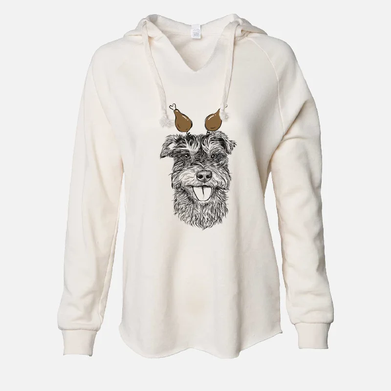 Thanksgiving Buster the Schnoodle - Cali Wave Hooded Sweatshirt Hoodie with Turtle Neck Cozy Winter Thanksgiving Buster the Schnoodle - Cali Wave Hooded Sweatshirt Hoodie with Turtle Neck Cozy Winter