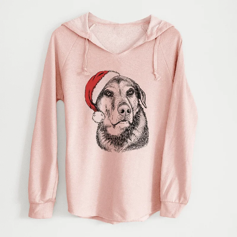 Santa Lobo the Shepherd Mix - Cali Wave Hooded Sweatshirt Oversized Hoodie Comfort Casual