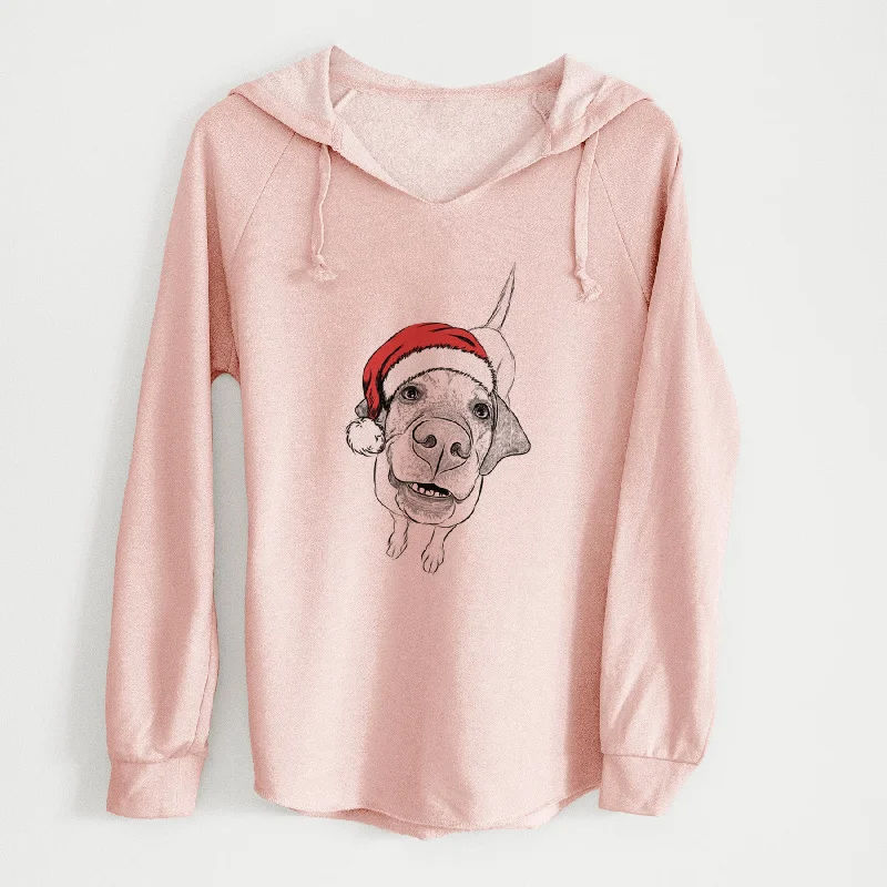 Santa Oquirrh the Vizsla - Cali Wave Hooded Sweatshirt Hoodie with Hood Adjustable Protection