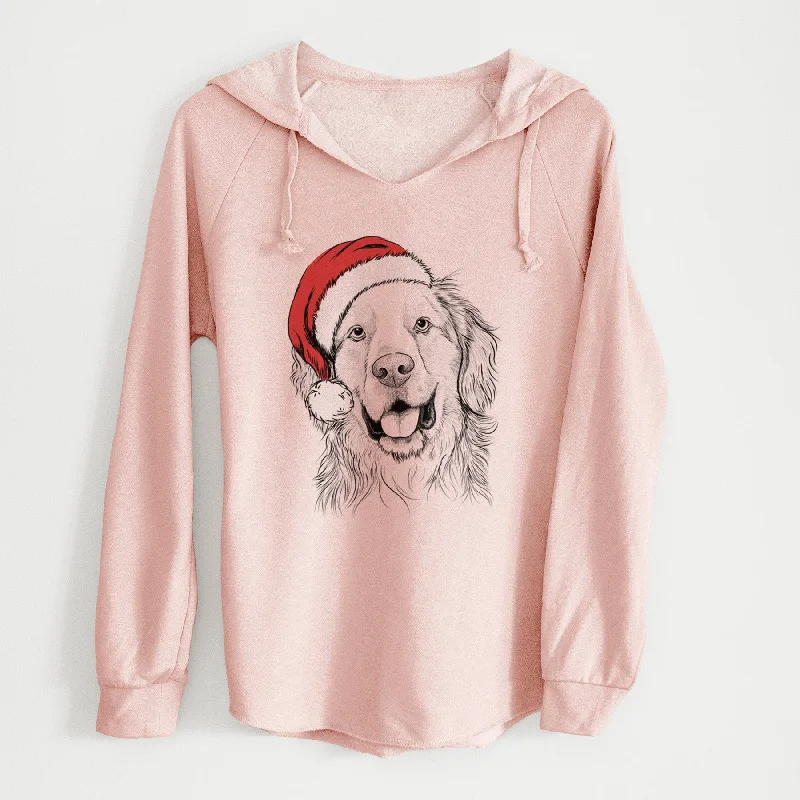 Santa Archie Benjamin the Mixed Breed - Cali Wave Hooded Sweatshirt Hoodie with High-Low Hem Asymmetrical Trendy