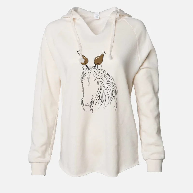 Thanksgiving Aria the Horse - Cali Wave Hooded Sweatshirt Hoodie with Hem Detail Decorative Unique