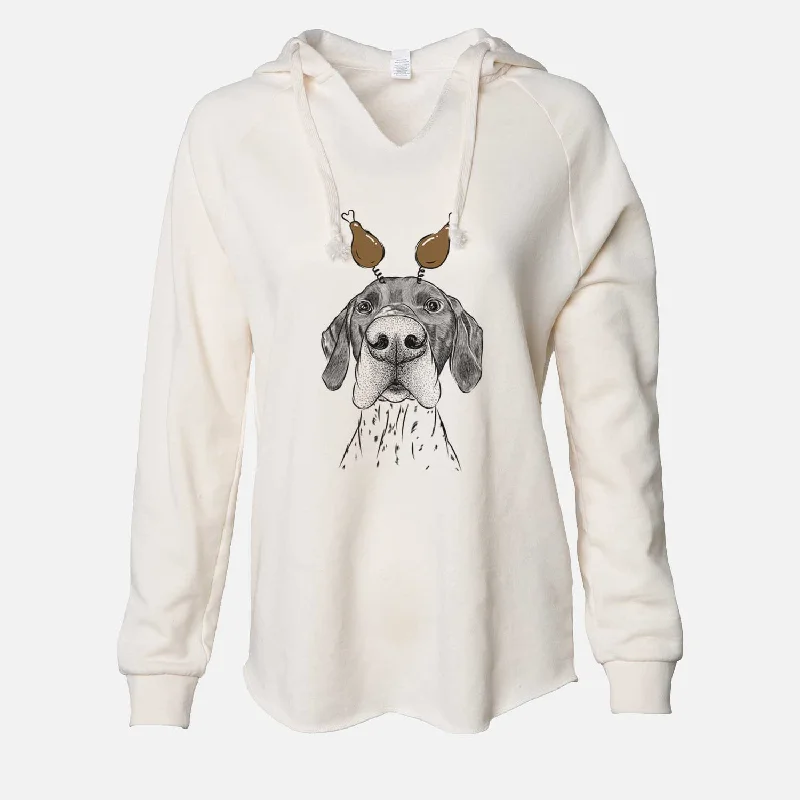 Thanksgiving Booze the German Shorthaired Pointer - Cali Wave Hooded Sweatshirt Hoodie with Hem Detail Decorative Unique Thanksgiving Booze the German Shorthaired Pointer - Cali Wave Hooded Sweatshirt Hoodie with Hem Detail Decorative Unique
