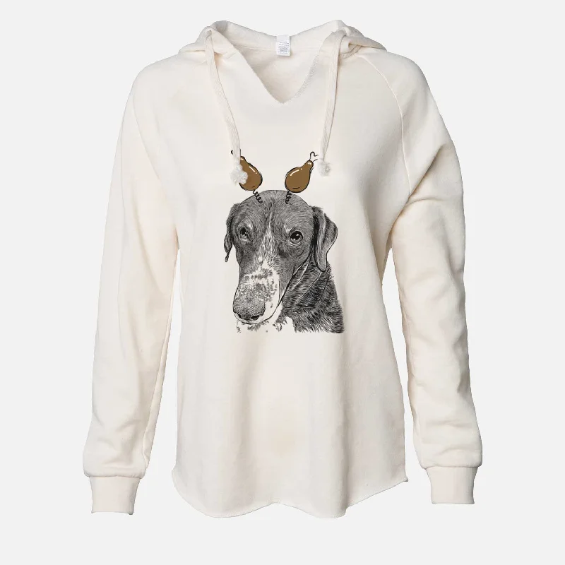 Thanksgiving Angel Orion the Mixed Breed - Cali Wave Hooded Sweatshirt Hoodie with Sequins Glamorous Eye-catching