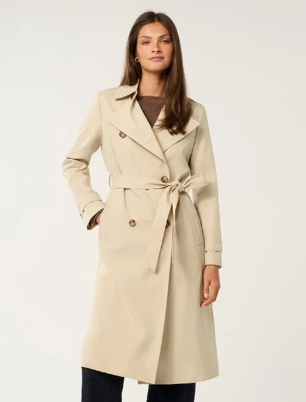 Stacey Soft Trench Coat Houndstooth Coat Plaid Coat Tartan Coat