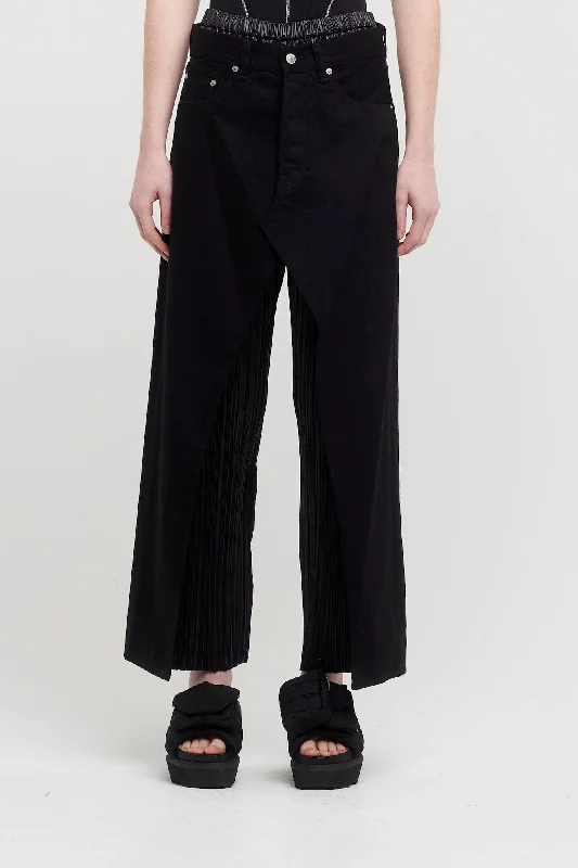 Junya Watanabe Pleated Trouser with Denim Details Trousers Striped Patterned