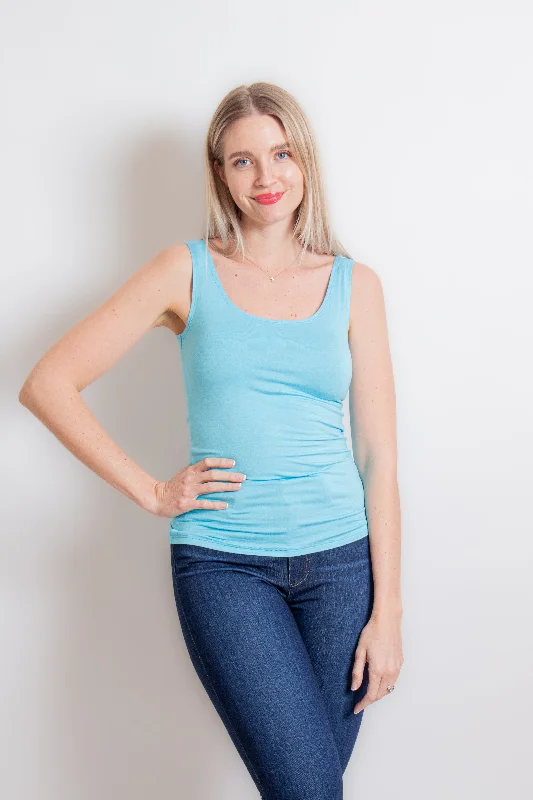 Aqua Short Tank Top relaxed fit tank