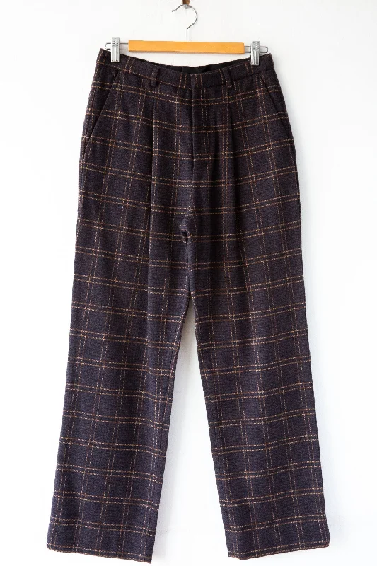 Relax Plaid Trouser Trousers Lace Delicate