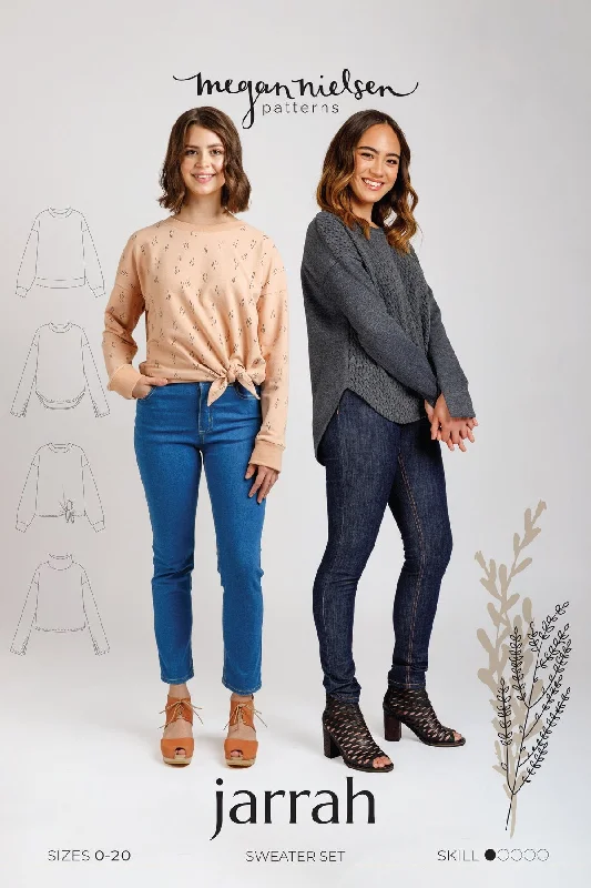 Jarrah sweater SEWING PATTERN by Megan Nielsen Seamless Knitted Crochet
