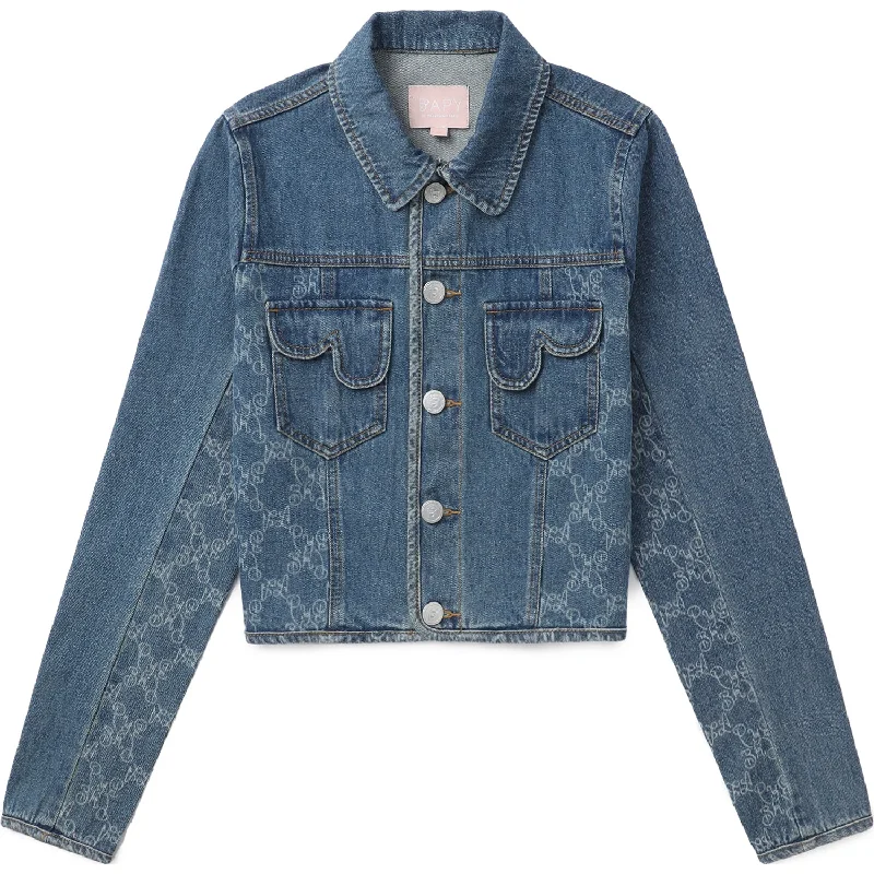 BAPY FITTED JACKET LADIES Denim Jacket Leather Jacket Suede Jacket