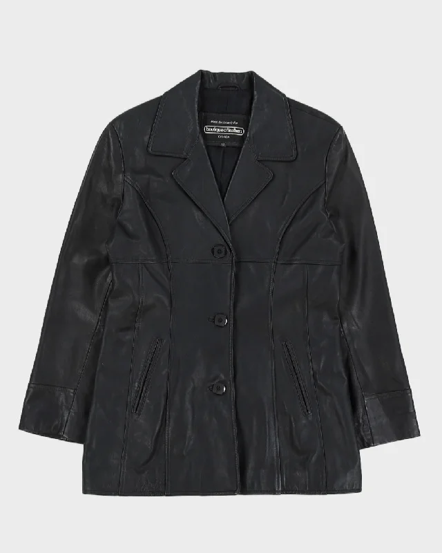 Vintage 90s Leather Blazer - L Women's Long Blazer