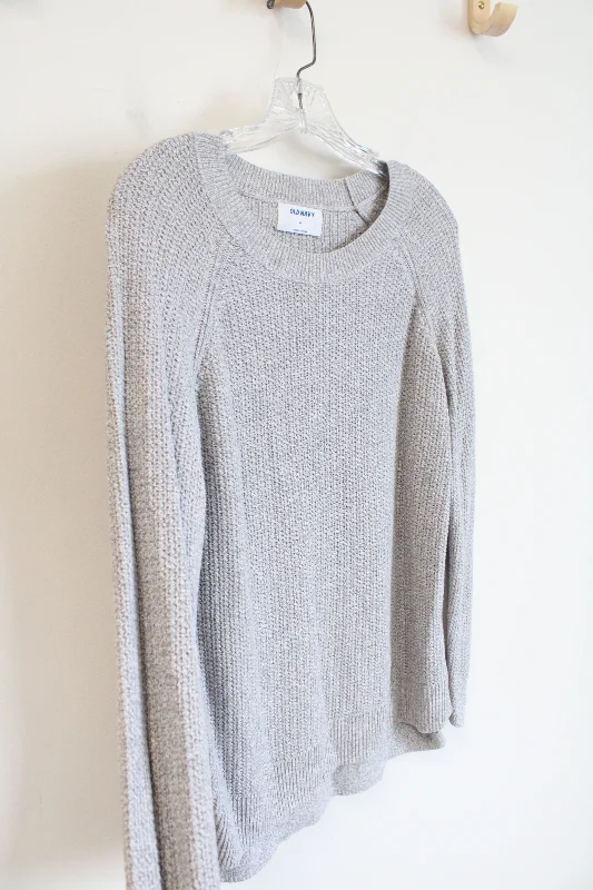 Old Navy Light Gray Sweater | M Elasticated Padded Insulated