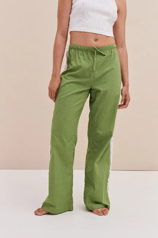 Lounge Trouser Poplin Green Trousers Business Professional