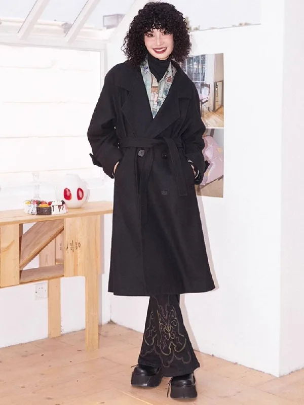 Retro vintage wool coat【s0000004573】 Three-Quarter Sleeve Elbow Sleeve Wrist Sleeve
