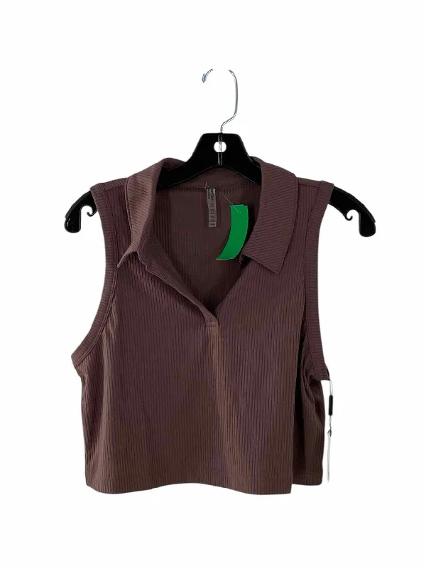 Calvin Klein Size L Brown ribbed Crop Tank Top basic tank top