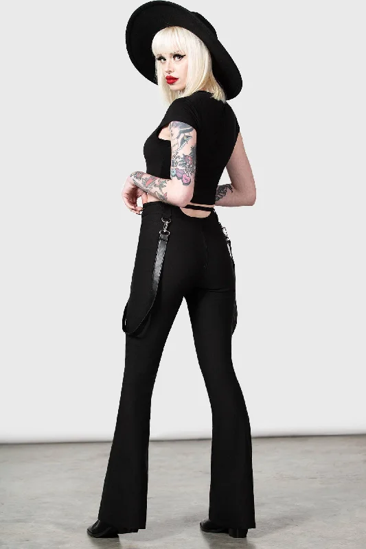Cutout Bondage Trousers Trousers High Rise Slim Fit