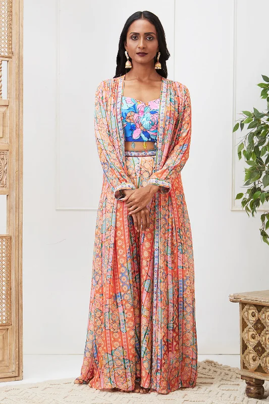 Benazir Embroidered Co-ord Set With Jacket Faux Fur Jacket Real Fur Jacket Shearling Jacket