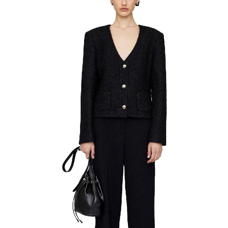 Anine Bing Womens Anitta Office Suit Separate Collarless Blazer Women's Formal Blazer