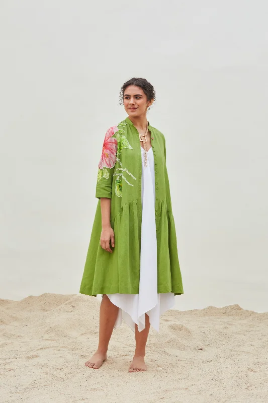 Printed Tiered Linen Jacket Chenille Jacket Brocade Jacket Lace Jacket
