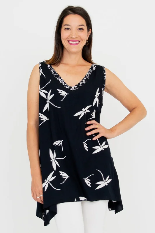 Pauli Tank, BW Dragonfly metallic tank top