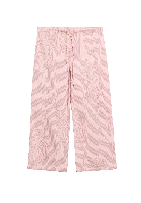 KIRSTEN TROUSERS GLITCH STRIPE PINK Trousers luxurious high-end