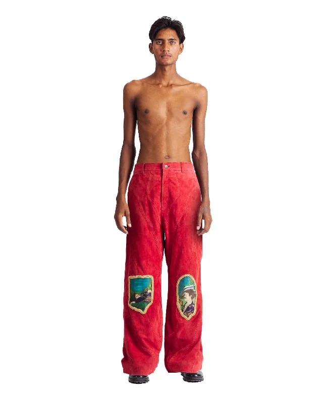 "CHRISTMAS CAROL" SUEDE TROUSERS Trousers Culottes Wide Leg