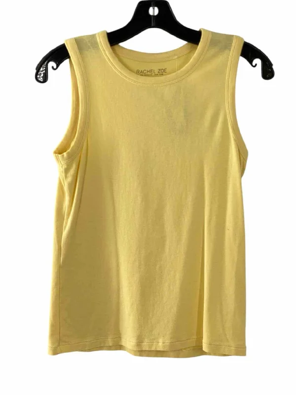 Rachel Zoe Size M Yellow Tank Top lace back tank
