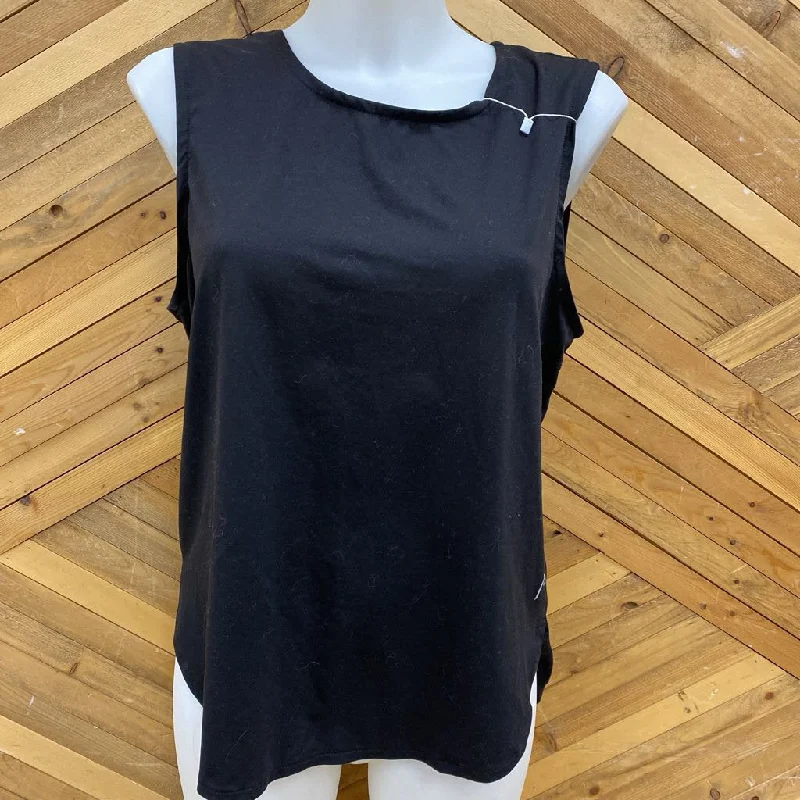 Head- Active tank top : Black -women-XL cherry red tank