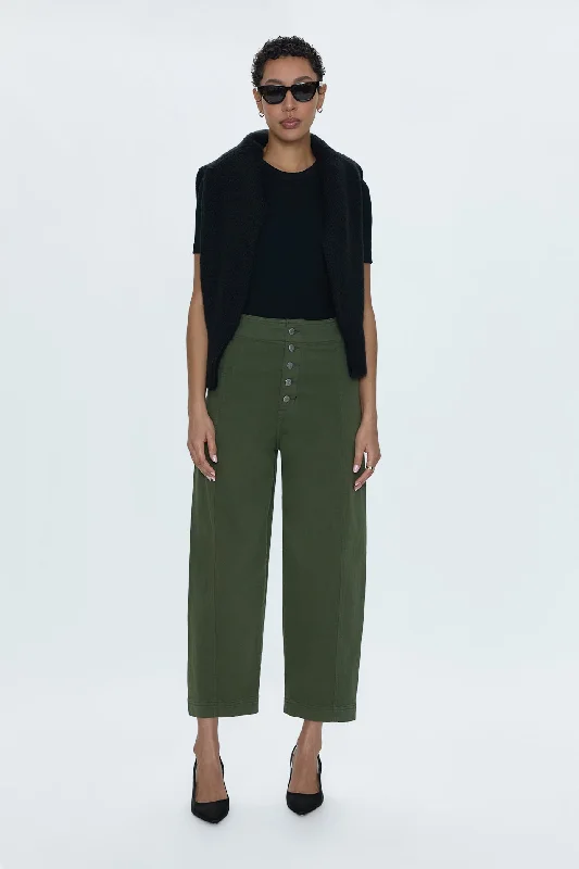 Suki Barrel Leg Trouser - Admiral Trousers Wedding White