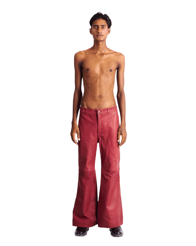 "ELECTRIC ELVIS" LEATHER TROUSERS Trousers Spring Floral