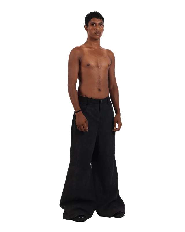 "Eclipse Elegance" Wide Flared Denim Trousers Trousers Winter Warm