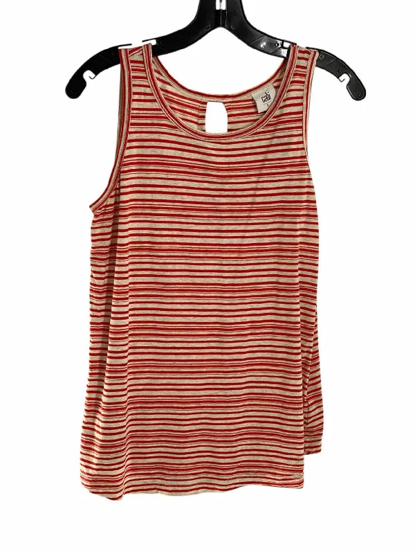Cabi Size S Orange Gray Stripe Tank Top casual tank top