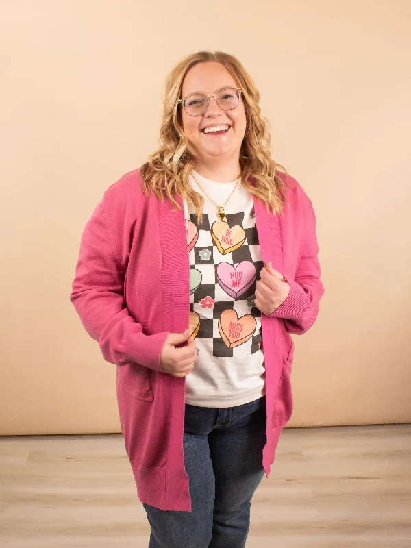 Pretty in Pink Cardigan Print Jacquard Patchwork