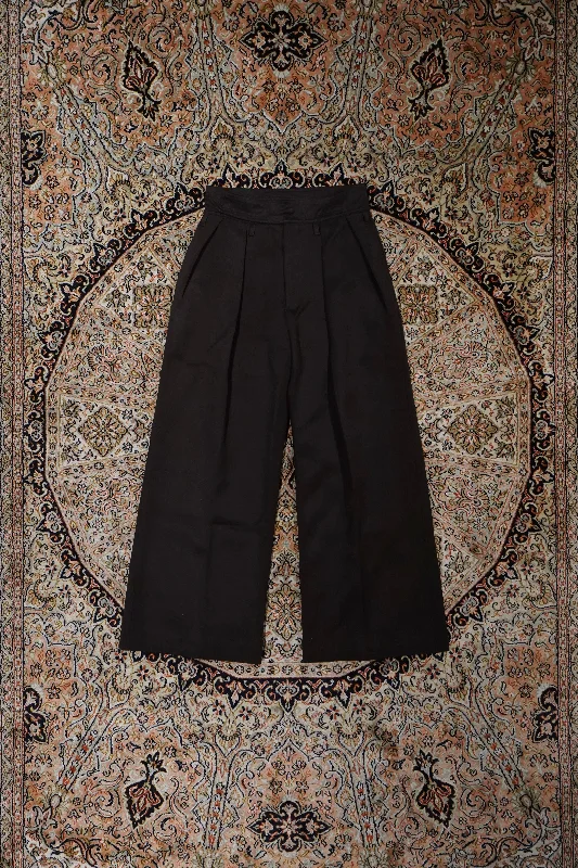 Omar Afridi REICH PLEATED TROUSERS (TOBACCO) Trousers Elastic Waist Soft