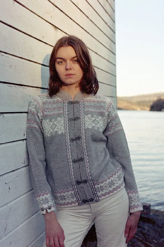 Norlender - Voss Cardigan - Grey Stretchy Elastic Breathable