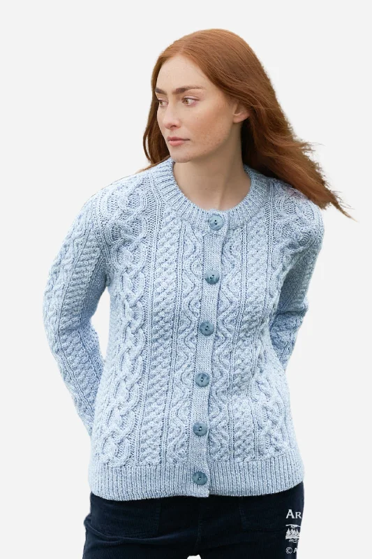 Aran - Tramore Cardigan - Blue Marl Stylish Fashionable Trendy